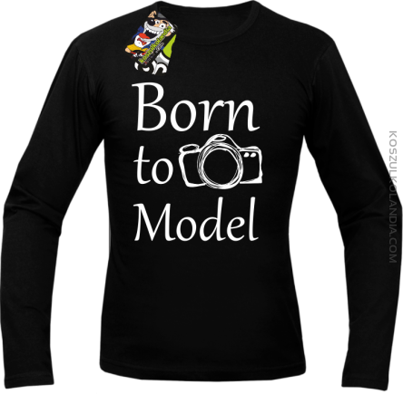 Born to model - Longsleeve męski czarna