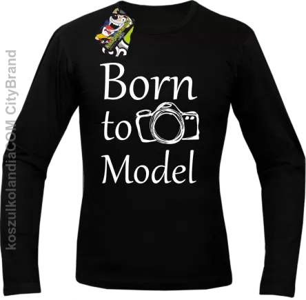 Born to model - Longsleeve męski czarna