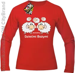 Jesteśmy dziećmi Bożymi -  Longsleeve Męski - Czerwony