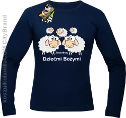 Jesteśmy dziećmi Bożymi -  Longsleeve Męski - Granatowy