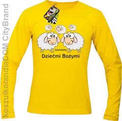 Jesteśmy dziećmi Bożymi -  Longsleeve Męski - Żółty