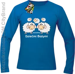 Jesteśmy dziećmi Bożymi -  Longsleeve Męski - Niebieski