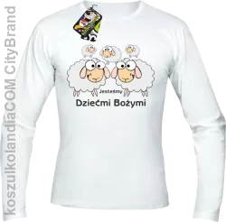 Jesteśmy dziećmi Bożymi -  Longsleeve Męski - Biały