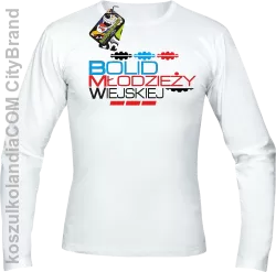 Bolid Młodzieży Wiejskiej - Longsleeve męski biały 