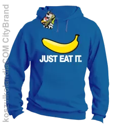 JUST EAT IT Banana - Bluza męska z kapturem niebieska 