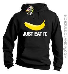 JUST EAT IT Banana - Bluza męska z kapturem czarna 