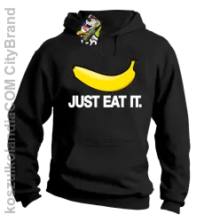 JUST EAT IT Banana - Bluza męska z kapturem czarna 