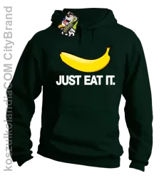 JUST EAT IT Banana - Bluza męska z kapturem butelkowa 