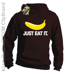 JUST EAT IT Banana - Bluza męska z kapturem brąz 