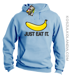 JUST EAT IT Banana - Bluza męska z kapturem błękit 