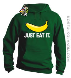 JUST EAT IT Banana - Bluza męska z kapturem zielona 