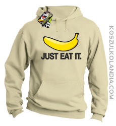 JUST EAT IT Banana - Bluza męska z kapturem beżowa 