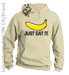 JUST EAT IT Banana - Bluza męska z kapturem beżowa 