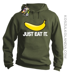 JUST EAT IT Banana - Bluza męska z kapturem khaki 
