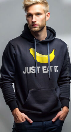 JUST EAT IT Banana - Bluza męska z kapturem