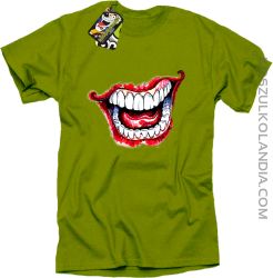 Halloween Jocker Smile Retro - koszulka męska kiwi