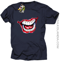 Halloween Jocker Smile Retro - koszulka męska granatowa