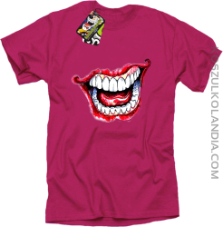Halloween Jocker Smile Retro - koszulka męska fuksja