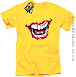 Halloween Jocker Smile Retro - koszulka męska żółta