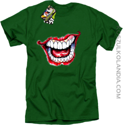 Halloween Jocker Smile Retro - koszulka męska zielona