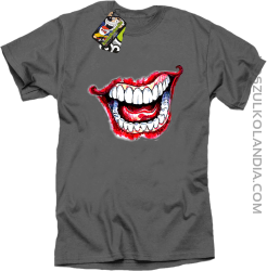 Halloween Jocker Smile Retro - koszulka męska szara