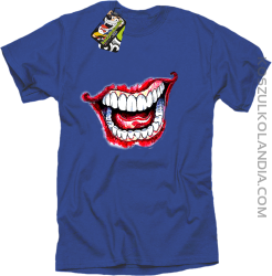 Halloween Jocker Smile Retro - koszulka męska niebieska