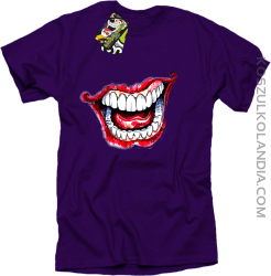 Halloween Jocker Smile Retro - koszulka męska fioletowa