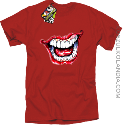 Halloween Jocker Smile Retro - koszulka męska czerwona