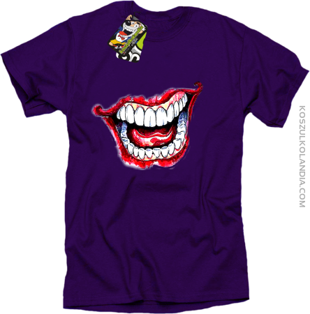 Halloween Jocker Smile Retro - koszulka męska 