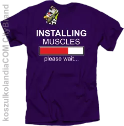 Installing muscles please wait... - Koszulka męska fiolet