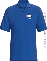 Tata Bateria do ładowania - Koszulka Polo męska niebieska 