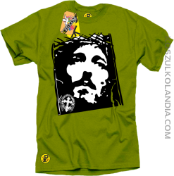 Jezus Chrystus Umarł na krzyżu za grzechy nasze - Koszulka męska kiwi 