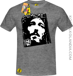 Jezus Chrystus Umarł na krzyżu za grzechy nasze - Koszulka męska melanż 