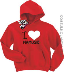 I love Mamusie - bluza dziecięca z nadrukiem - czerwony