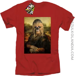 Mona Lisa Chewbacca CZUBAKA - Koszulka męska czerwona 