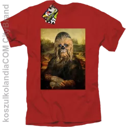 Mona Lisa Chewbacca CZUBAKA - Koszulka męska czerwona 