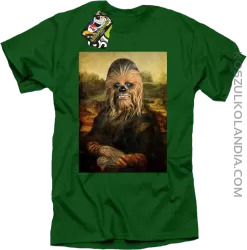 Mona Lisa Chewbacca CZUBAKA - Koszulka męska zielona 