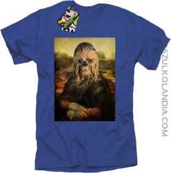 Mona Lisa Chewbacca CZUBAKA - Koszulka męska niebieska 