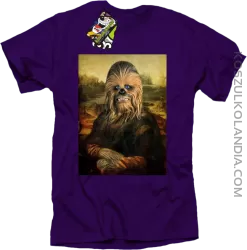 Mona Lisa Chewbacca CZUBAKA - Koszulka męska fiolet 
