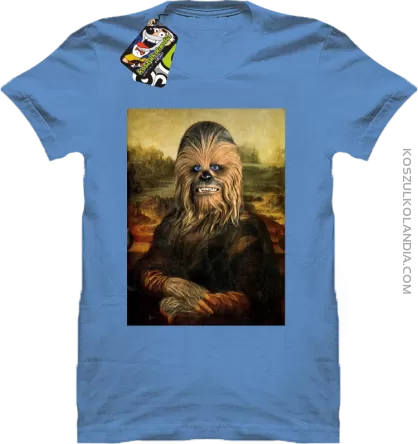 Mona Lisa Chewbacca CZUBAKA - Koszulka męska błękit 