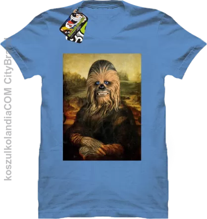 Mona Lisa Chewbacca CZUBAKA - Koszulka męska błękit 