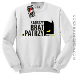 STARSZY BRAT PATRZY - Bluza standard bez kaptura biały 