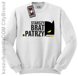 STARSZY BRAT PATRZY - Bluza standard bez kaptura biały 