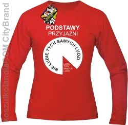 Podstawy przyjaźni - Longsleeve męski czerwony 