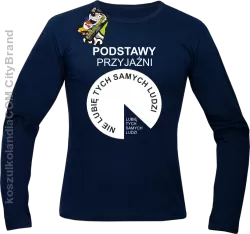 Podstawy przyjaźni - Longsleeve męski granat 