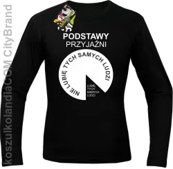 Podstawy przyjaźni - Longsleeve męski  czarny 