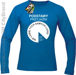 Podstawy przyjaźni - Longsleeve męski niebieski 