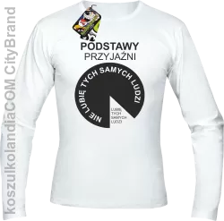 Podstawy przyjaźni - Longsleeve męski biały 