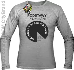 Podstawy przyjaźni - Longsleeve męski melanż 