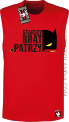 STARSZY BRAT PATRZY - Bezrękawnik męski czerwony 